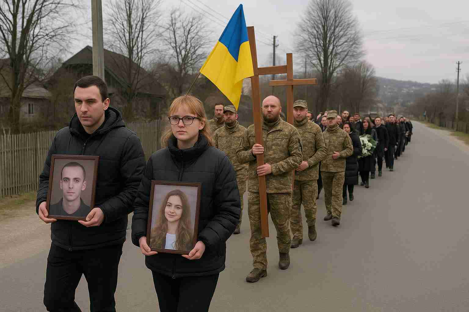 На Прикарпатті попрощалися з жертвами російського удару — поховали 15-річну Анелію та батька Володимира